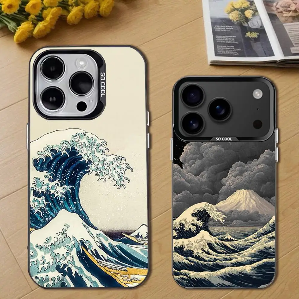 

Great Wave Off Kanagawa Phone Case For iPhone 17,16,15,14,13,12,11,Pro,Max,Plus,E,Air,Mini Black Tpu Cover