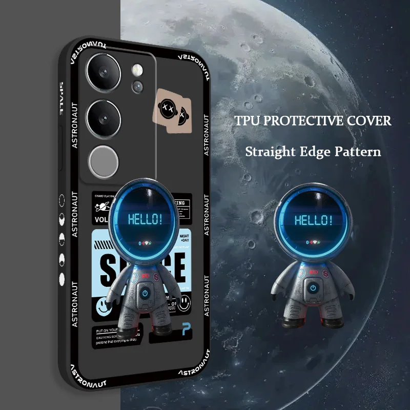 

Tech Astronaut Phone Case For VIVO V50 V40 V30 V29 V29E V27 V27E V25 V25E V23 V23E V21 V20 Y20 Y12 Y21 Y22 Pro Silicone Cover