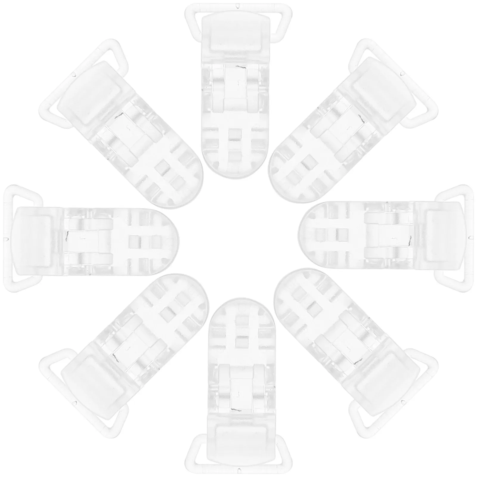 

25Pcs Baby Pacifier Clips Plastic Clear T-Shaped Badge Clips Safe Infant Accessory Holders Non-Twist Strap Making Supplies