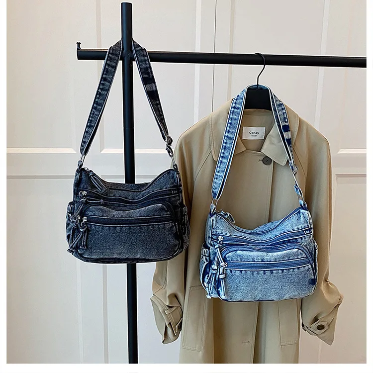 Fashion Casual Women's Crossbody Bag High Quality Denim Shoulder Bags Large Capacity Tote bag Female Messenger bags 2026 New sac