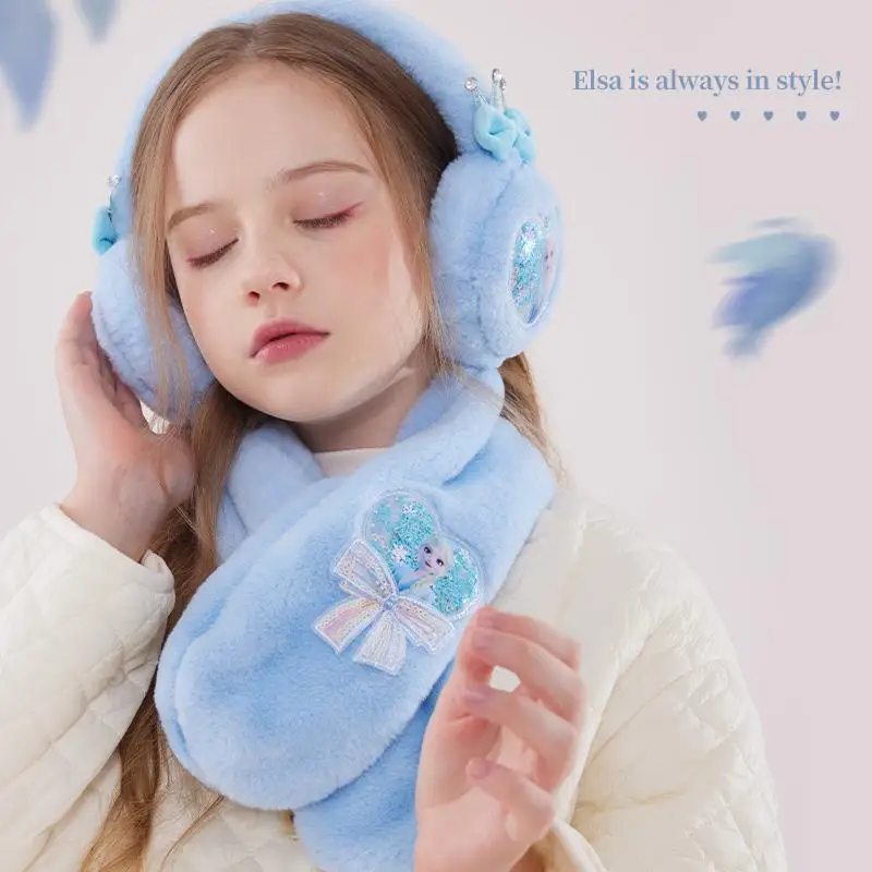 Miniso Disney children's earmuff scarf in winter warm plush ear warm girls earmuff ear cover ear bag baby winter