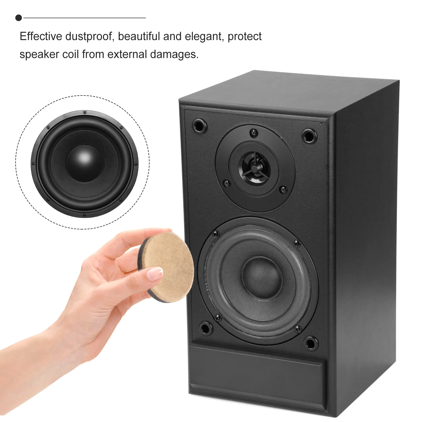 

6Pcs Subwoofer Dome Replacement Speaker Dust Caps High Durability Flexible Recovery Anti-Crack for Speaker Coil Cover Repair