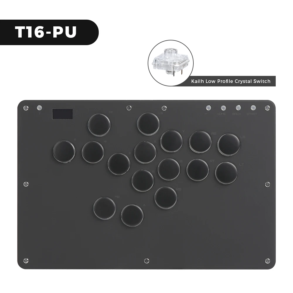 Haute42 T16-Texture Stickloze Arcade Stick Controller Hitbox Leverloze Controller voor PC/PS4/PS5/Switch Arcade Hitbox Keyboard