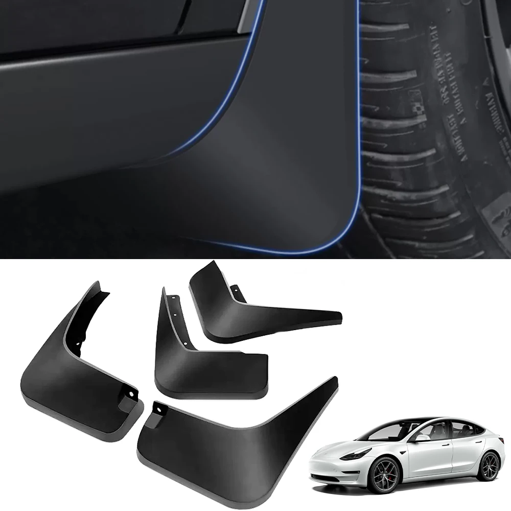 

Mudflaps Mud Flaps Splash Guards Mudguards Front Rear Fender Protector for Tesla Model Y 2021 2022 2023 Model 3 Model3 2017-2023