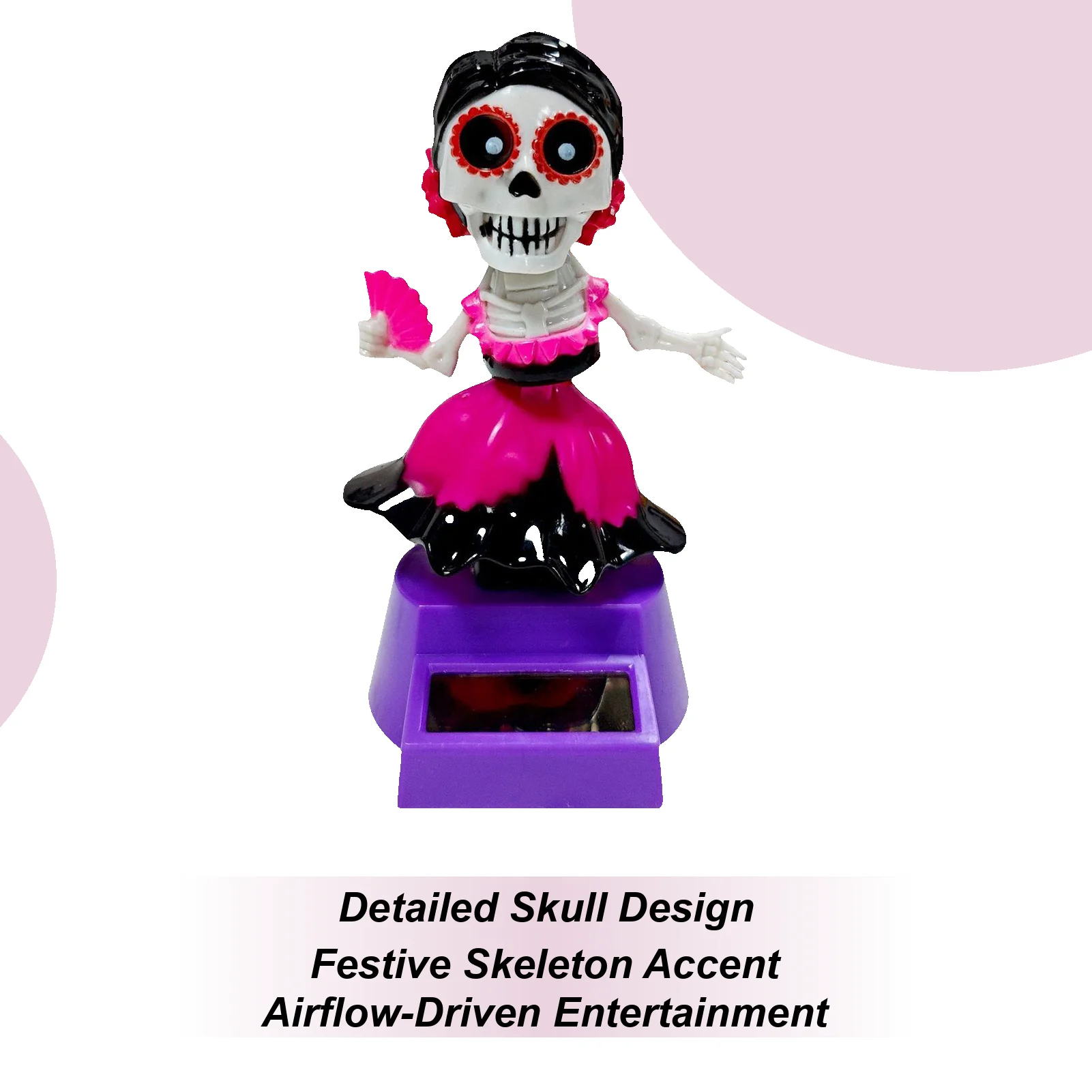 

Хэллоуин Декор автомобиля Череп Украшения для приборной панели автомобиля На солнечной энергии Потрясающая голова Орнамент для настольного интерьера дома Мужчины Женщины внутри