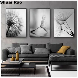 3pcs/set Dandelion Diamond Painting Cross Stitch Diamond Mosaic Full Square/Round Embroidery Kit Flowers Black and White decor