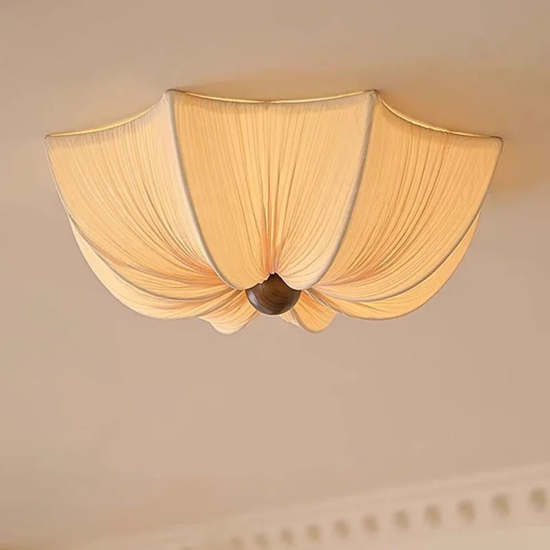 

Ceiling Light Wabi Sabi Fabric Ceiling Lights Living Dining Room Mounted Lamp Home Decor Bedroom Lustre Indoor Lighting Fixtures