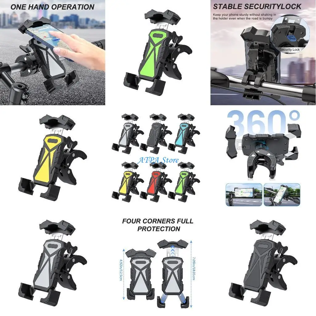 

U13C Bike Phone Mount Motorcycle Mount Anti Shake & Anti-Theft Sturdy GPS