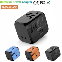 Enchufe adaptador de viaje Universal, enchufe de carga rápida de 220v a 5v, convertidor de enchufe para Europa, EE. UU., Reino Unido, Asia, cargador portátil
