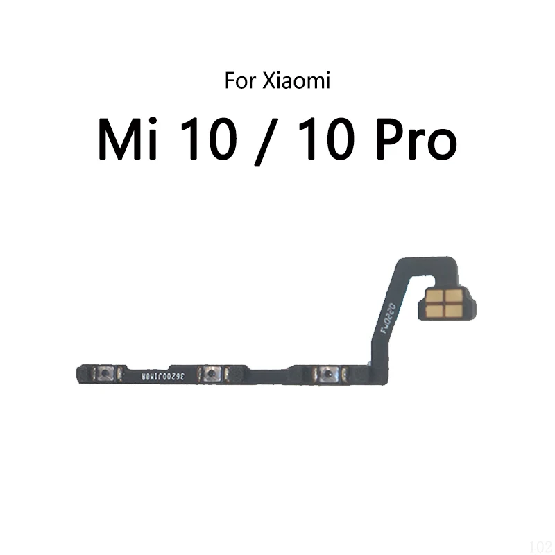 Power Button Switch Volume Mute Button On / Off Flex Cable For Xiaomi Mi 10 Pro 10T Lite Ultra