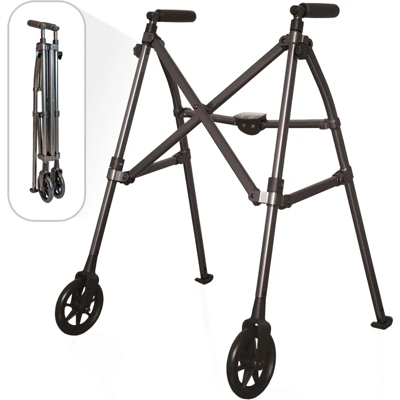 

NEW POPULARHOT SALE Space Saver Walker, Lightweight Folding Rolling Mobility Aid For Seniors & Adults, Compact 2-Wheel Disabilit