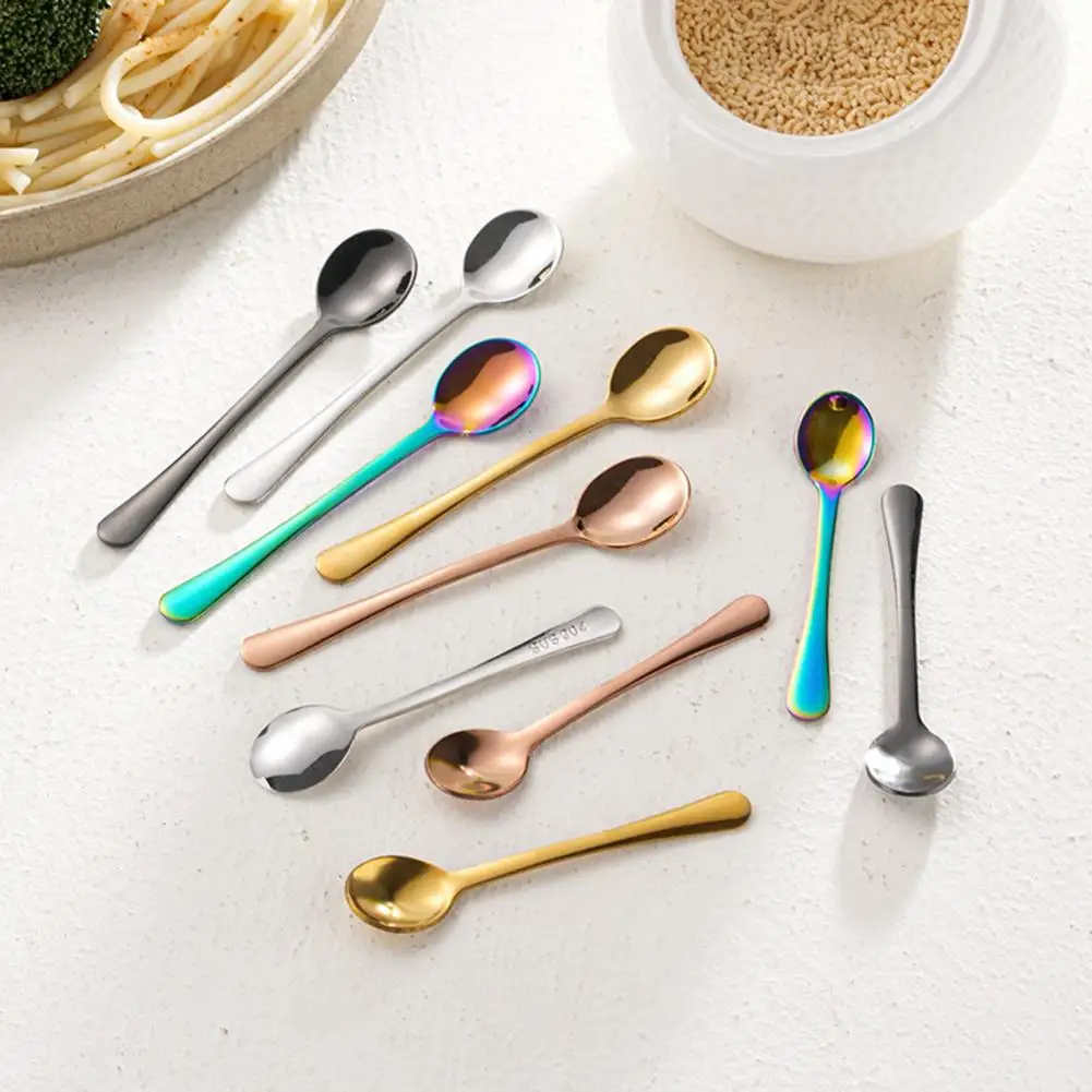 Compact Mini Spoons Set of 6 Mini Stainless Steel Spoons for Salt Spice Jars Portable Seasoning Spoon for Powder for Seasoning