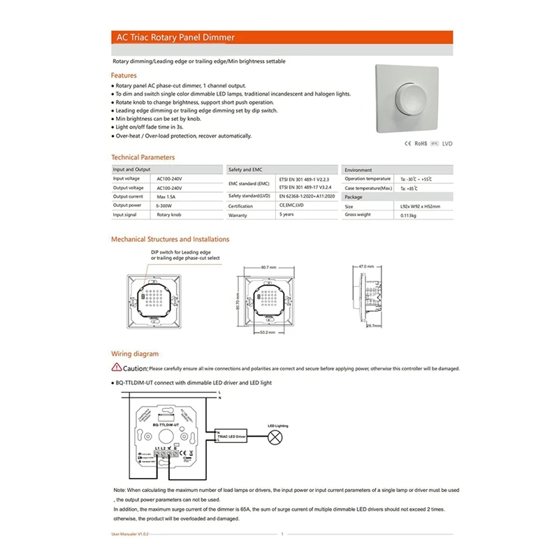BAAG-300W умный настенный выключатель с регулируемой яркостью, беспроводной переключатель для гостиной, потолочный светильник, люстра, подвесной светильник, пульт дистанционного управления