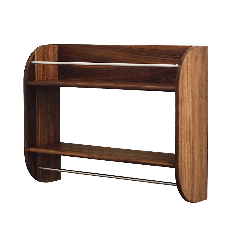 #Mountain Yes, retro solid wood wall rack, wall-mounted teacup rack, wall-mounted wine rack, coffee cup storage rack