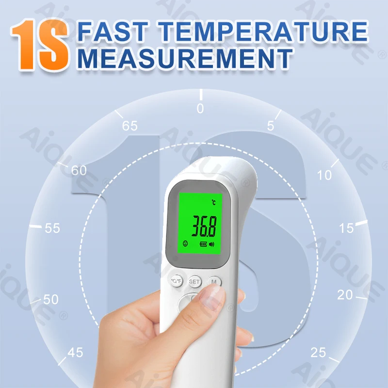 AiQUE Fast Fever Silent Clinical Termometrs Digital Children Medical Household Non-contact Frontal High Temperature Warning