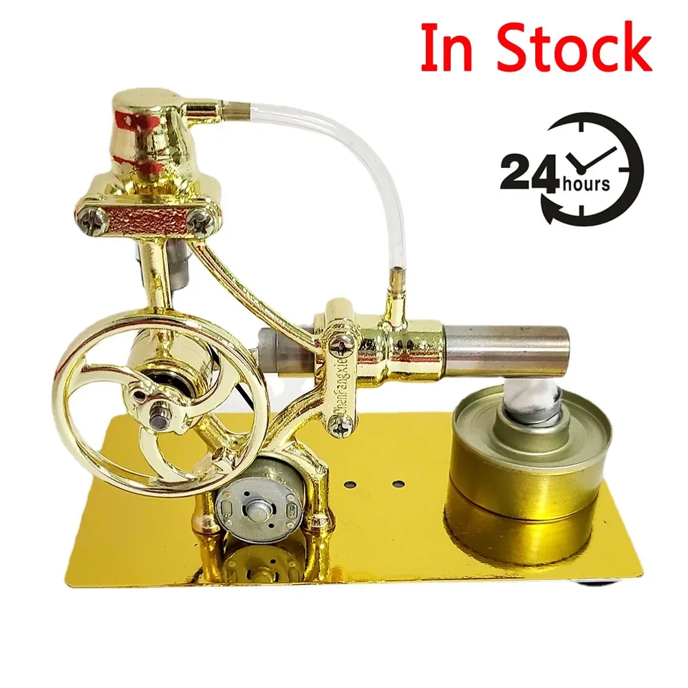 

Hot Air Single Cylinder Stirling Engine Model Miniature Steam Power Generator Scientific Power Generation Experiment Toy