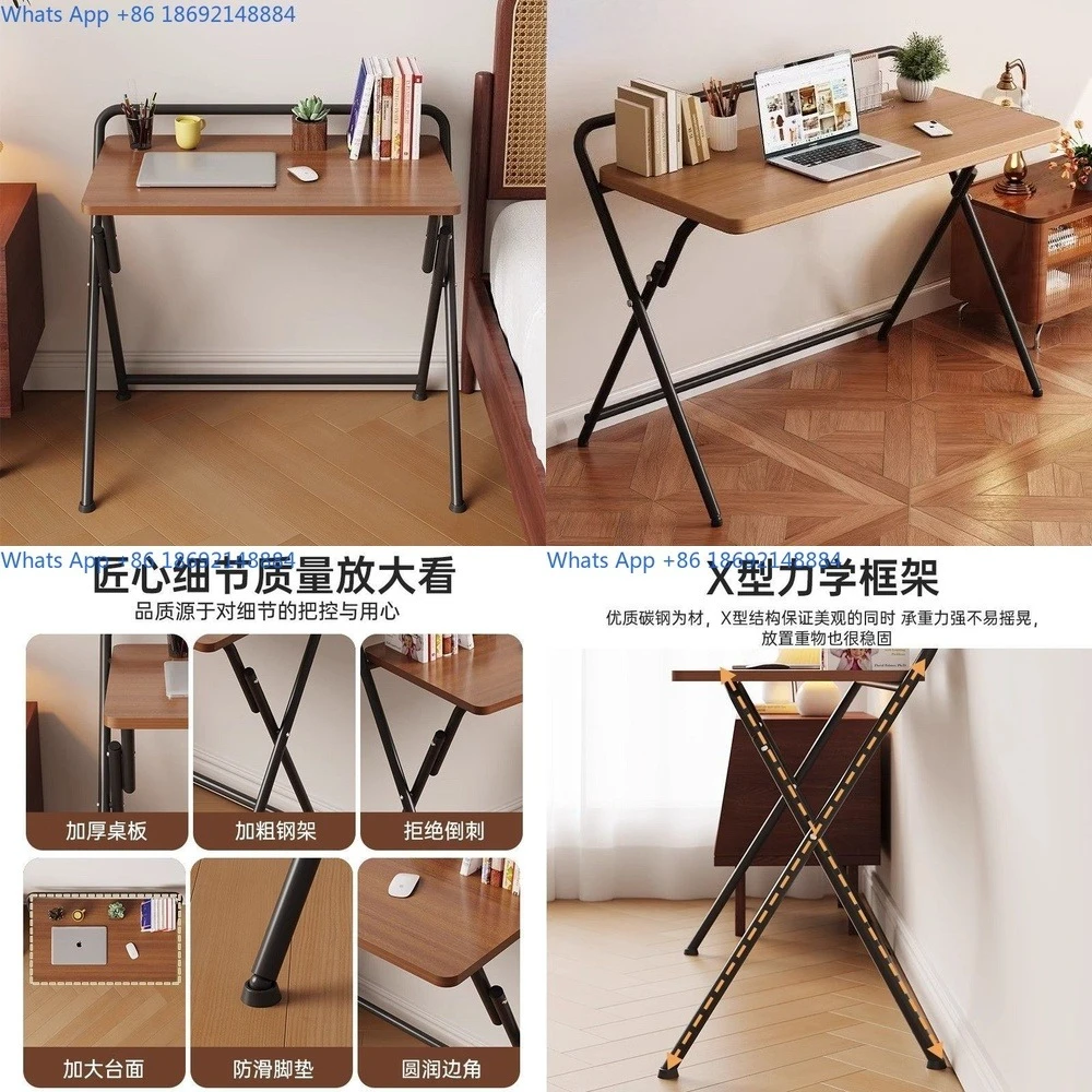 Foldable small table for home use portable laptop desk modern minimalist bedside table for compact spaces