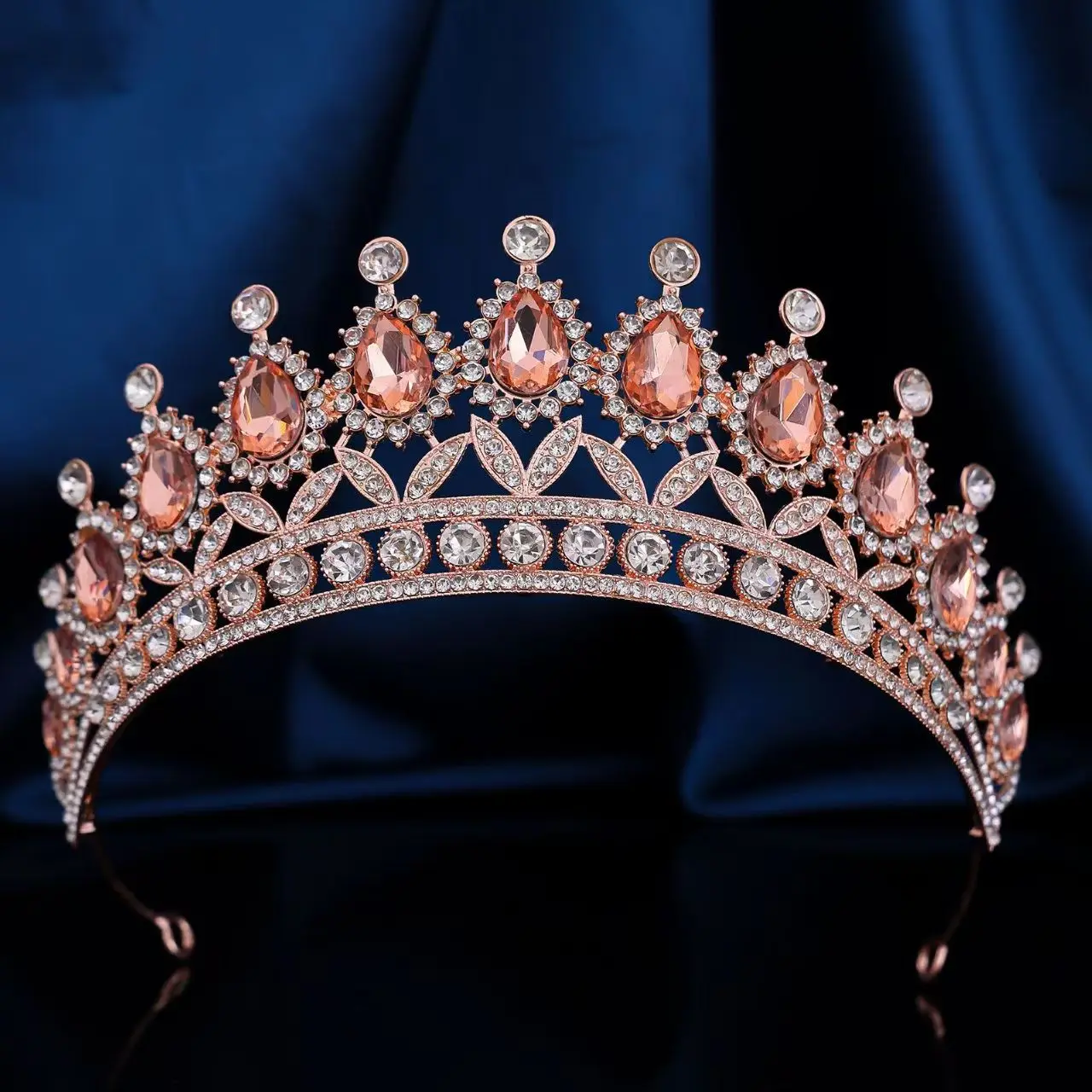 Luxury Wedding Bridal Tiara Crown Crystal Diadem High-End Women\'s Hair Ornament Head Jewelry Accessory