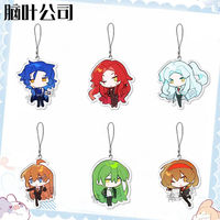 Lobotomy Corporation Anime KeyChain Angela Netzach Geburah Men Key Chain for Women Cartoon Figure Acrylic Keyring Pendant Gift