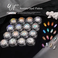 HNDO Aurora Irregular Flakes Crystal Opal Powder for Nails Art Professional DIY Women Manicure WF Series All 16 Colors Wholesale