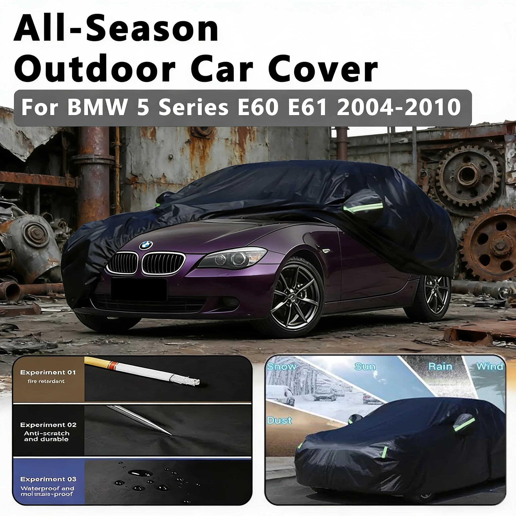 

For BMW 5 Series E60 E61 2004-2010 2005 2006 2007 Car Full Cover - All Weather Auto Protection Accessories 2008 2009
