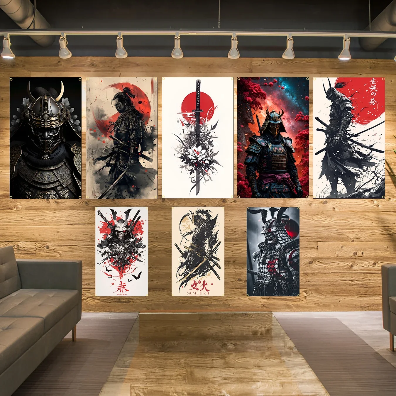 

3X5FT 90X150cm Cool Japanese Samurai Flag Polyester Printed Home or Outdoor Decoration Banner Gifts