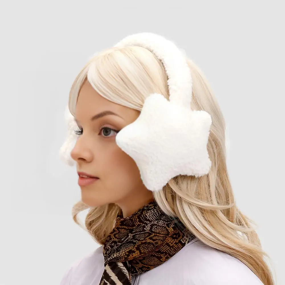 ที่ปิดหูแบบนุ่มรูปดาว สำหรับฤดูหนาว ให้ความอบอุ่น แฟชั่นสำหรับผู้หญิงและผู้ชาย ป้องกันความหนาวเย็นกลางแจ้ง