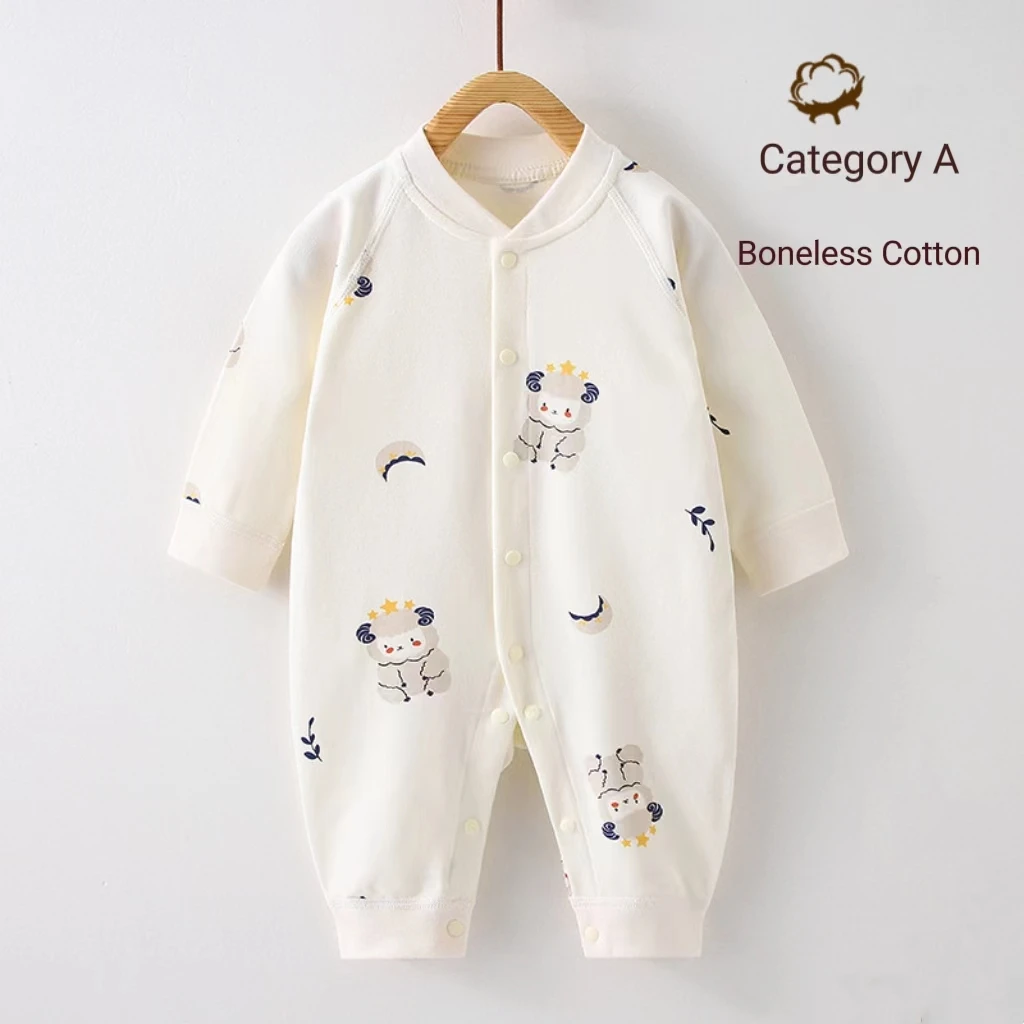 Baby Onesie Spring And Summer Baby Clothes Baby A Class Cotton Bum Coat Children Boneless Long-Sleeved Crawling Clothes