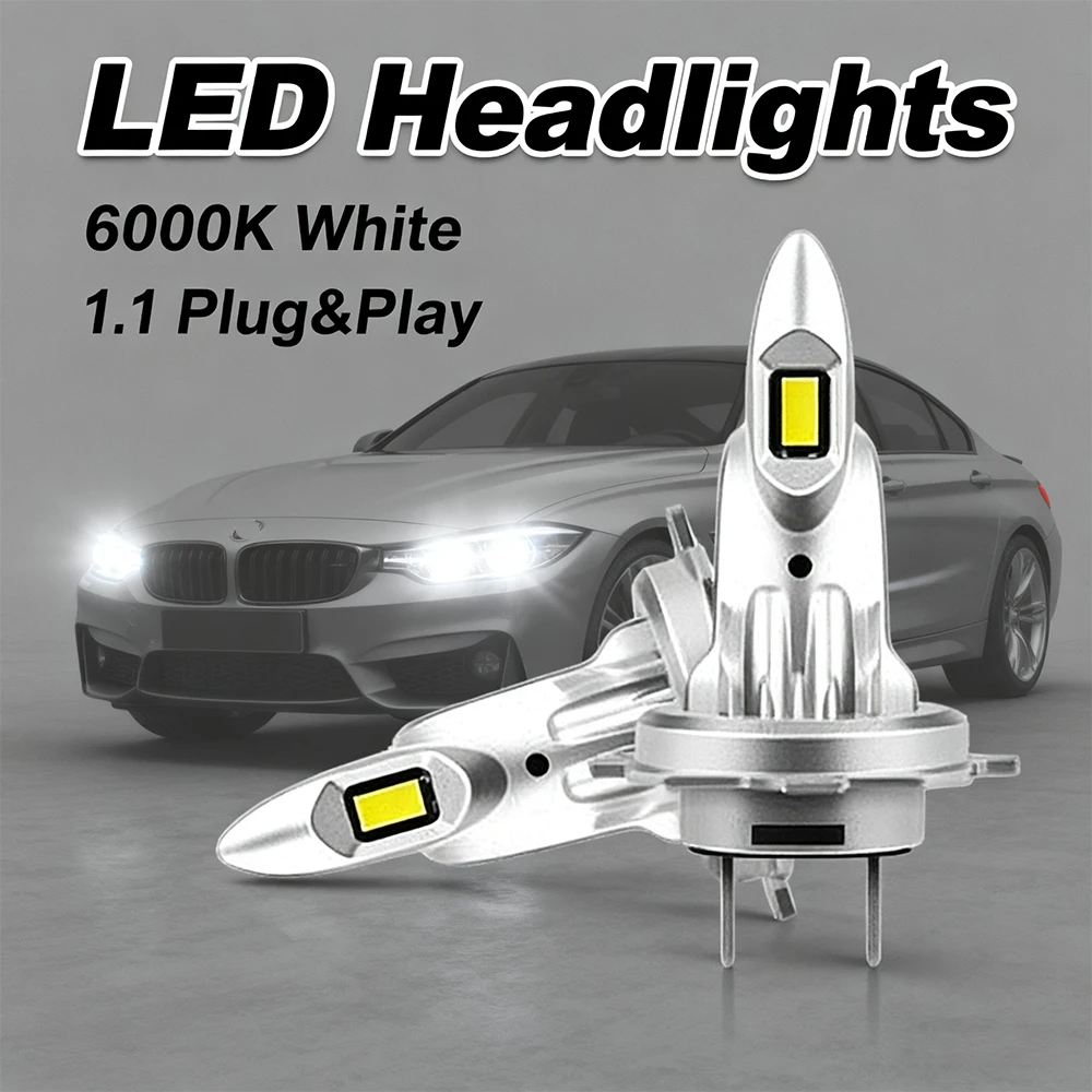 

H1 H7 H11 H4 9005 9006 LED Headlight Bulbs Mini Wireless 60W 30000LM 6000K CSP Car Headlamp Auto Diode Lamps Led 12V Automobile