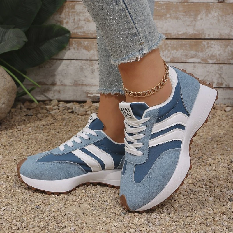 2026 New Women's Retro Forrest Gump Sneakers, Suede Stripe Casual Trainers, Lightweight Platform Running & Walking Shoes S9c083287ff054b768c1f3e9c9d2c9597d
