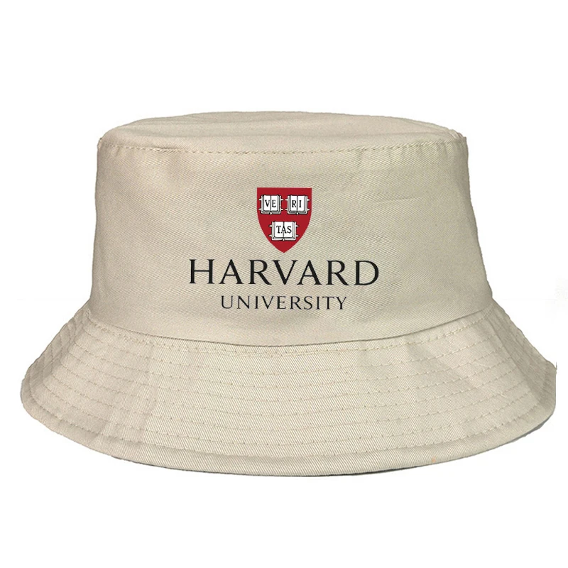 Harvard University Logo Print Reversible Bucket Hats Woman Man Summer Casual Vintage Daily Sun Beach Panama Hat Solid Color Caps