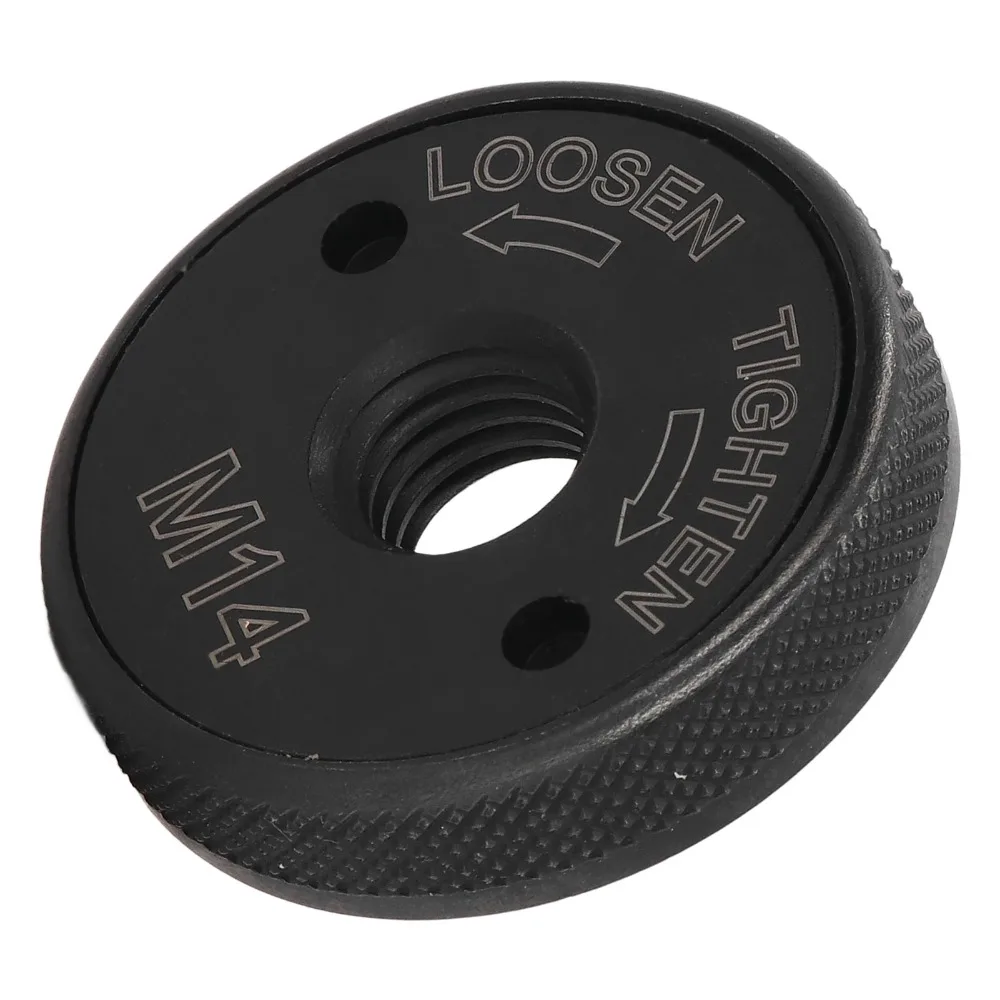 M14 Thread Angle Grinder Flange Nut Black Quick Change Self Locking Flange Nut Quick Release Flange Nut Replacement Part