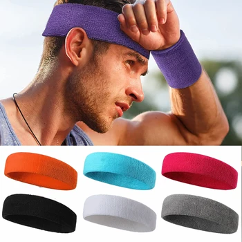 Esportes faixa de cabelo masculino anti-transpiração e suor absorvente faixa de cabelo corrida bandana basquete fitness yoga faixa de cabelo feminino