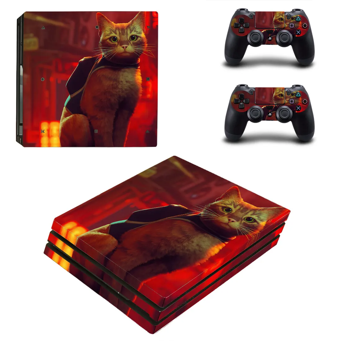 Stray Cat PS4 Pro Skin Sticker Decal Cover Protector For Console and Controller Skins Vinyl