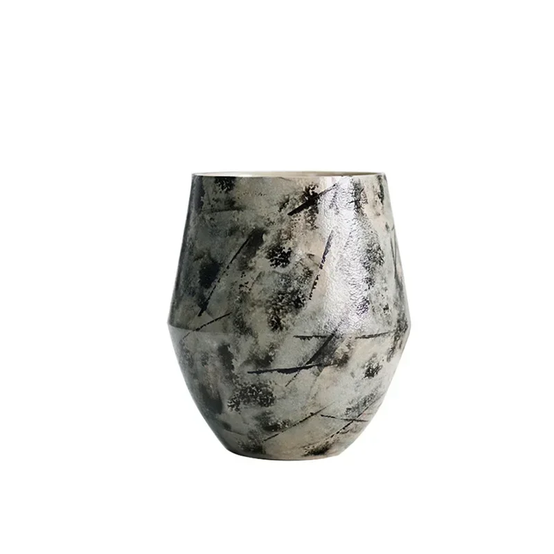 

Simple new Chinese handmade ceramic vase, ink painting style home model flower ware, ornament study dining table decoration