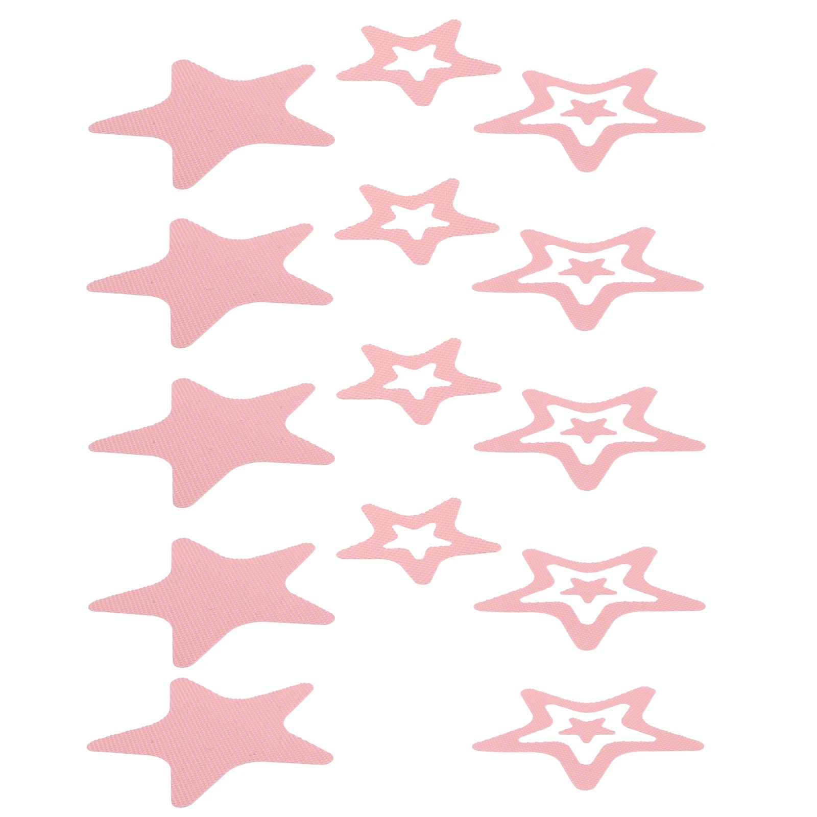 

12pcs Anti-Slip Bath Stickers Waterproof Shower Mat Pink Child Bathtub Non-Skid Decals Cartoon Star PEVA Material