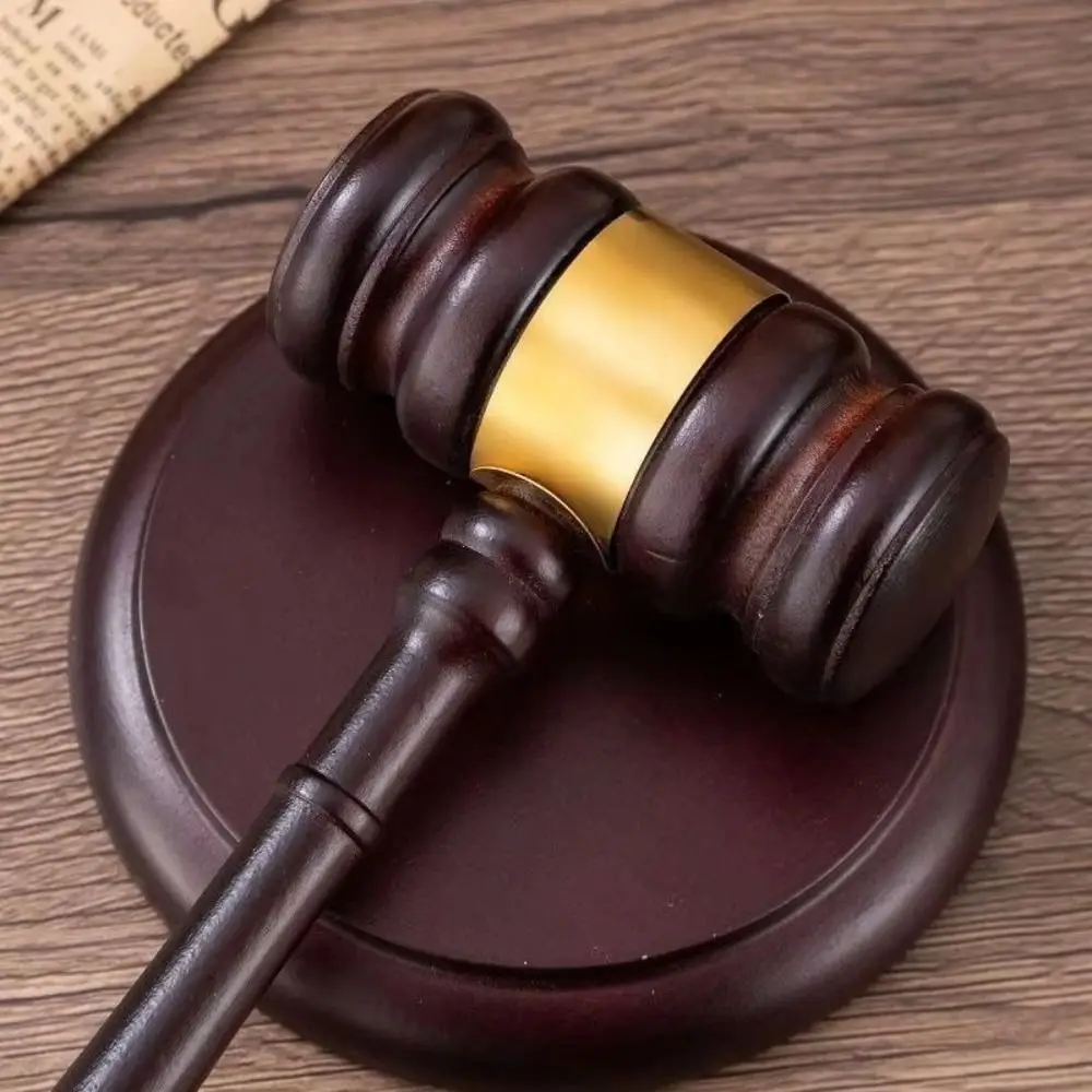 High Quality Wooden Judge Hammer Handcrafted comfortable Grip Wood Adjudgement Gavel Multi-functional Long Handle