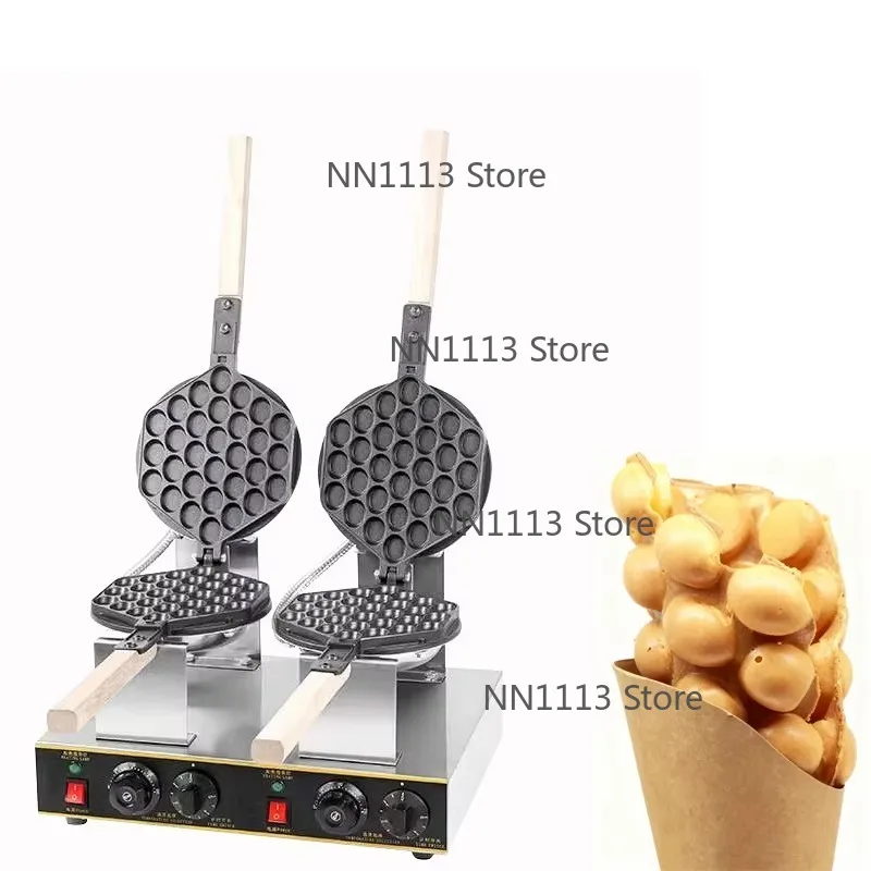 

Heavy Commercial Double Head Egg Waffle Machine for Long-Term Use in Catering Chain