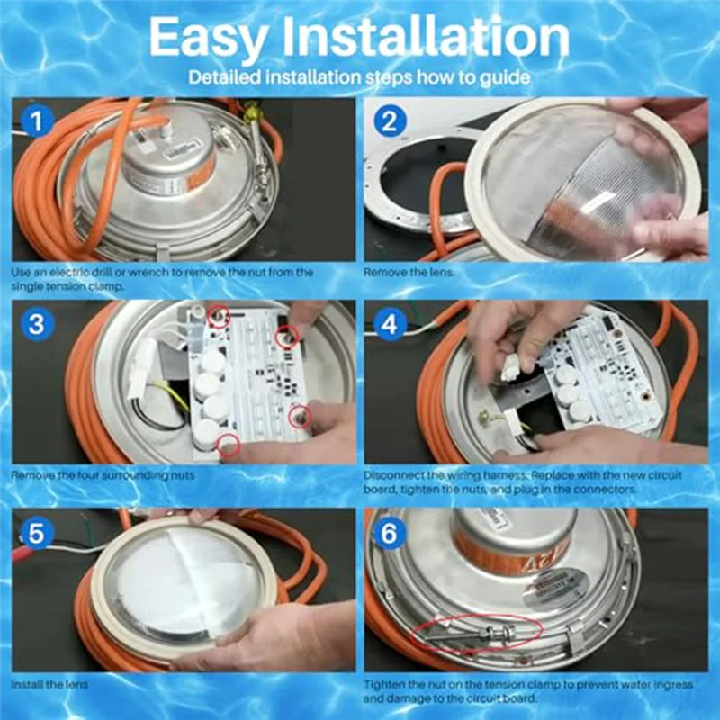 ABGH-Per Intellibrite 5G 2a generazione Kit scheda motore luce LED bianca 619917Z 500W per 2011 alle luci della piscina attuali