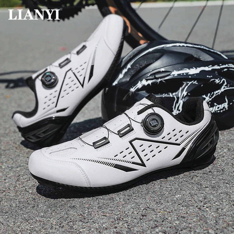 

LIANYI New Men's Cycling Shoes Racing Self-locking Quick-Drying Non-slip Wear-resistant Sports Shoes Bicycle Shoes Plus Size