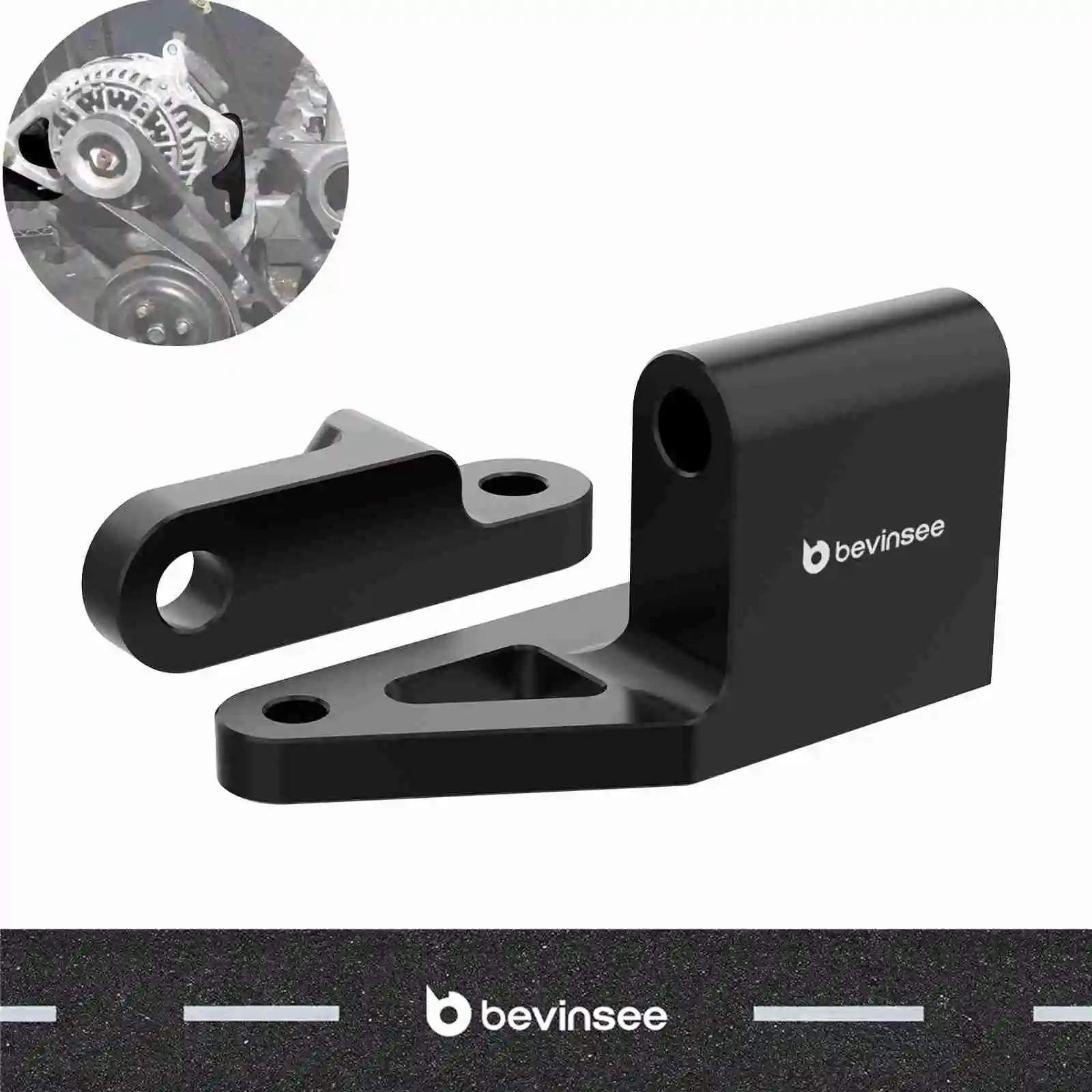 

BEVINSEE 4.0L Engine Alternator Relocation Kit Aluminum For Jeep XJ Wrangler Cherokee 1996-2002