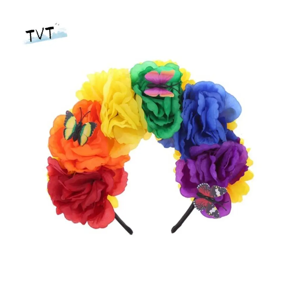 

Lightweight Artificial Camellia Headband Realistic Simulated Halloween Hair Accessory Comfortable Fabric Material