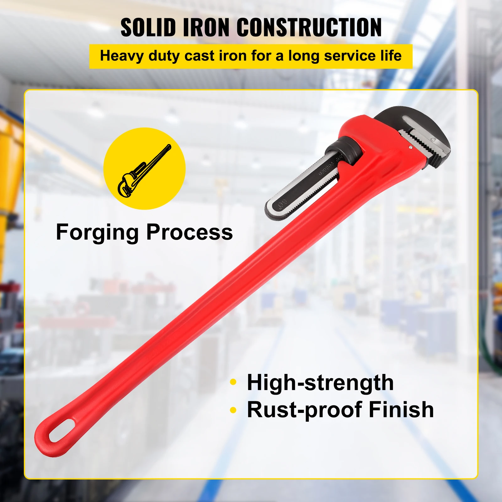 Промышленный трубный ключ VEVO – обзор и цена Pipe Wrench Adjustable