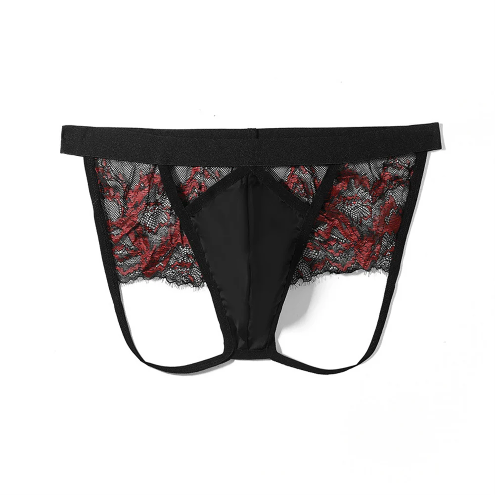 

Хлопковое мужское сетчатое нижнее белье с бандажами, стринги и стринги, сексуальное бикини для геев с U-образной сумкой, ягодицы, полые стринги, мужское нижнее белье
