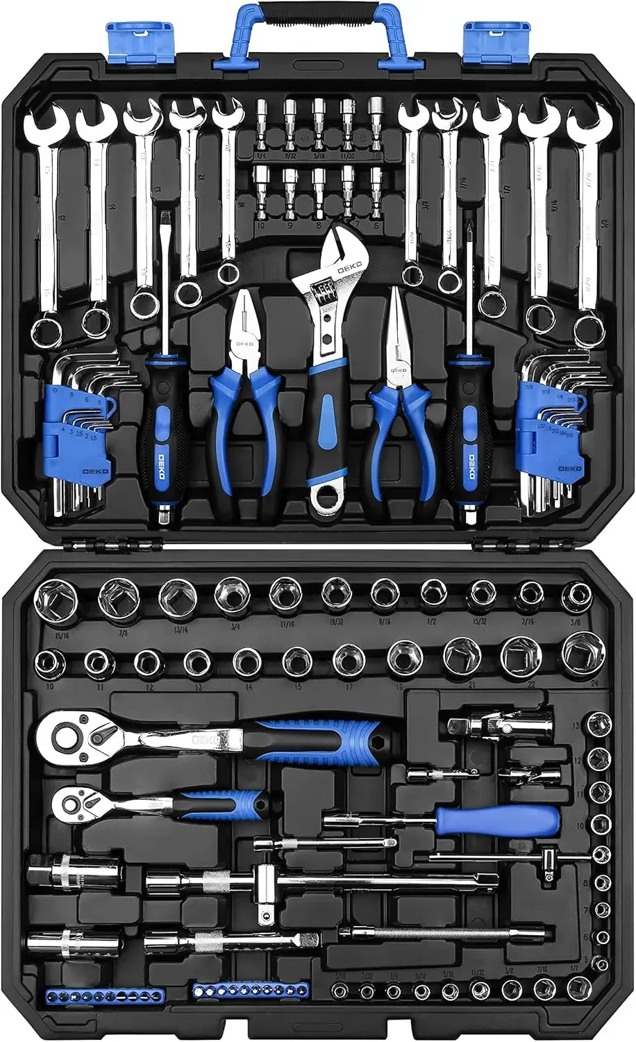 

Professional 118 Piece Auto Repair Tool Set Combination Package Socket Wrench with Most Useful Mechanics Tools