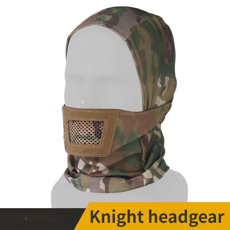 

Airsoft Mask for Men Sport Headgear Full Face Protection Knight Headwear for Paintball Hunting Sport Cycling