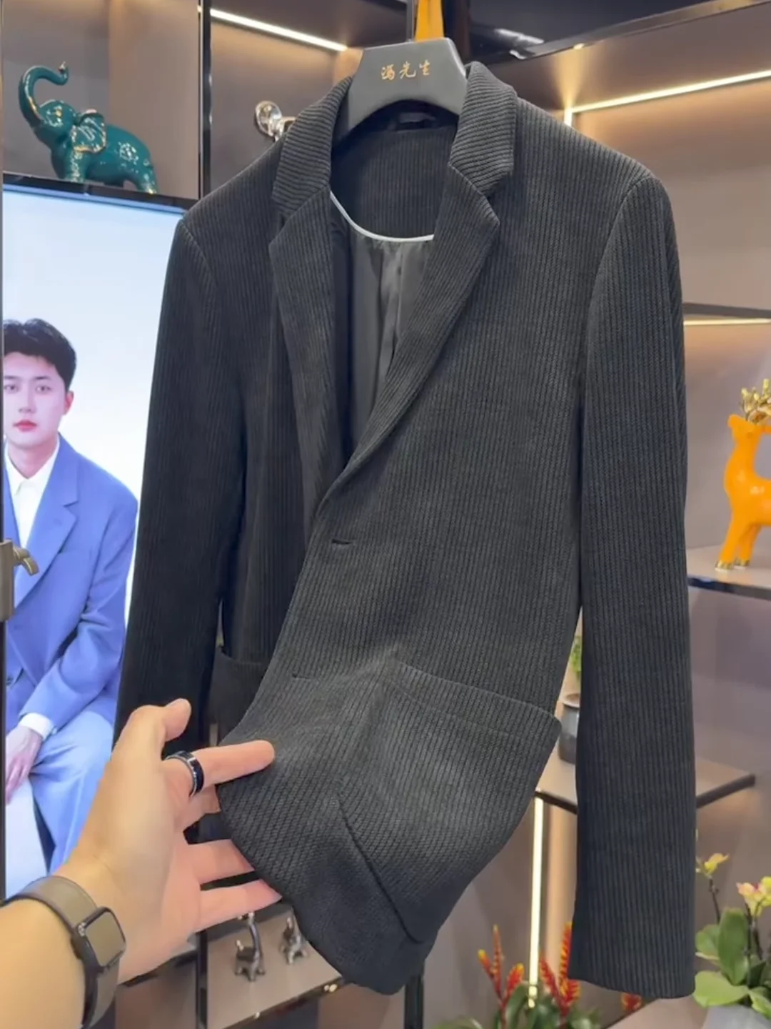 

Весенне-осенний мужской новый повседневный удобный клетчатый костюм Jaet Faionable Busin All-Match Haome Regular Fit Long Sve