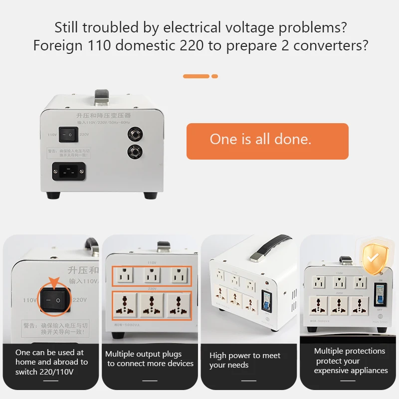 Mandong transformer 220v to 110v high power 110v to 220v voltage converter commonly used abroad