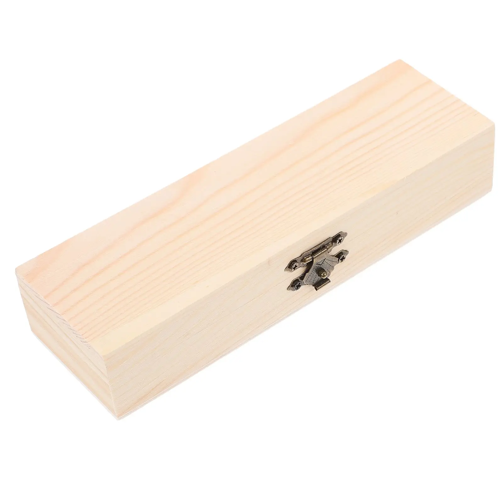 

Wooden Pencil Box Large Capacity Organizer Case Empty Container Student Stationery Storage DIY Friendly Paintbrush Keepsake