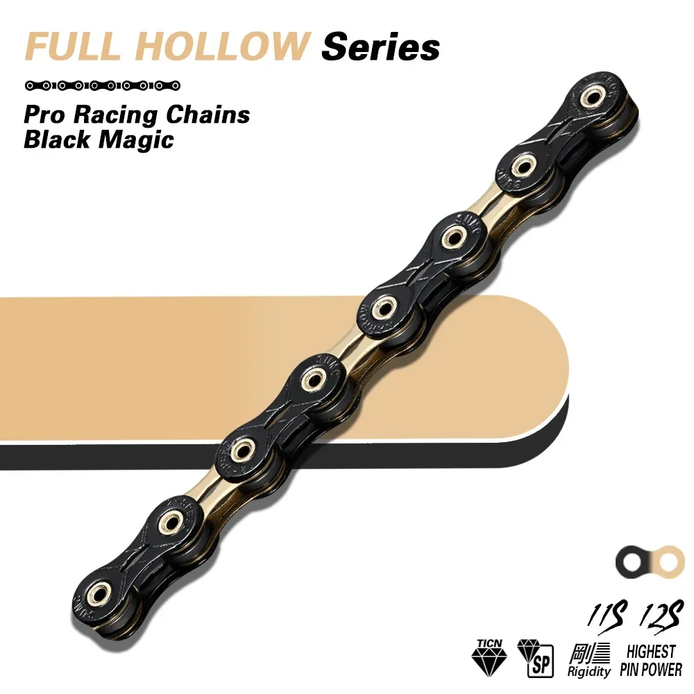 

Велосипедная цепь SUMC Road 11s с алмазным покрытием, 11-скоростная, SX11SL, для MTB и шоссейных велосипедов, сверхлегкая, полая, запчасти для велосипедов